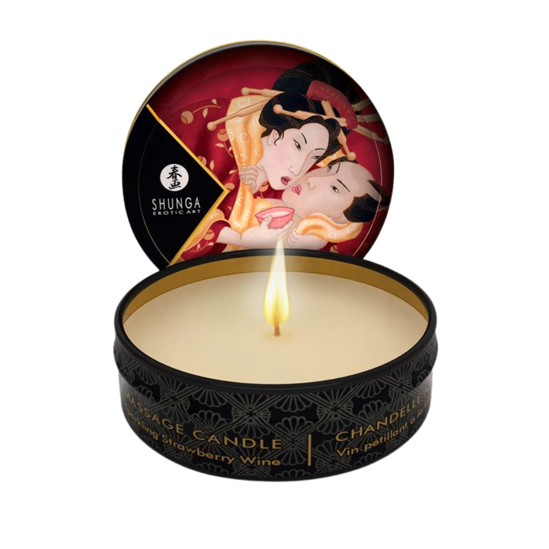 Vela de Masaje Fresa Champagne Shunga