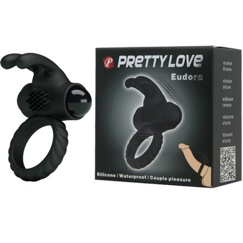 ANILLO VIBRADOR EUDORA CON ESTIMULADOR PILA - PRETTY LOVE