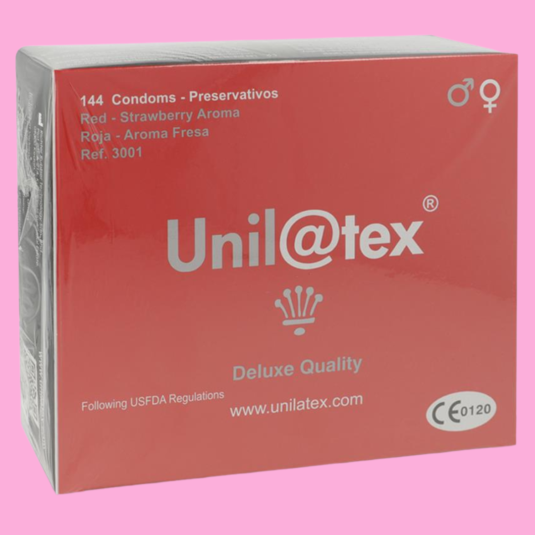 Preservativos 144 Uds Rojo/Fresa Unilatex