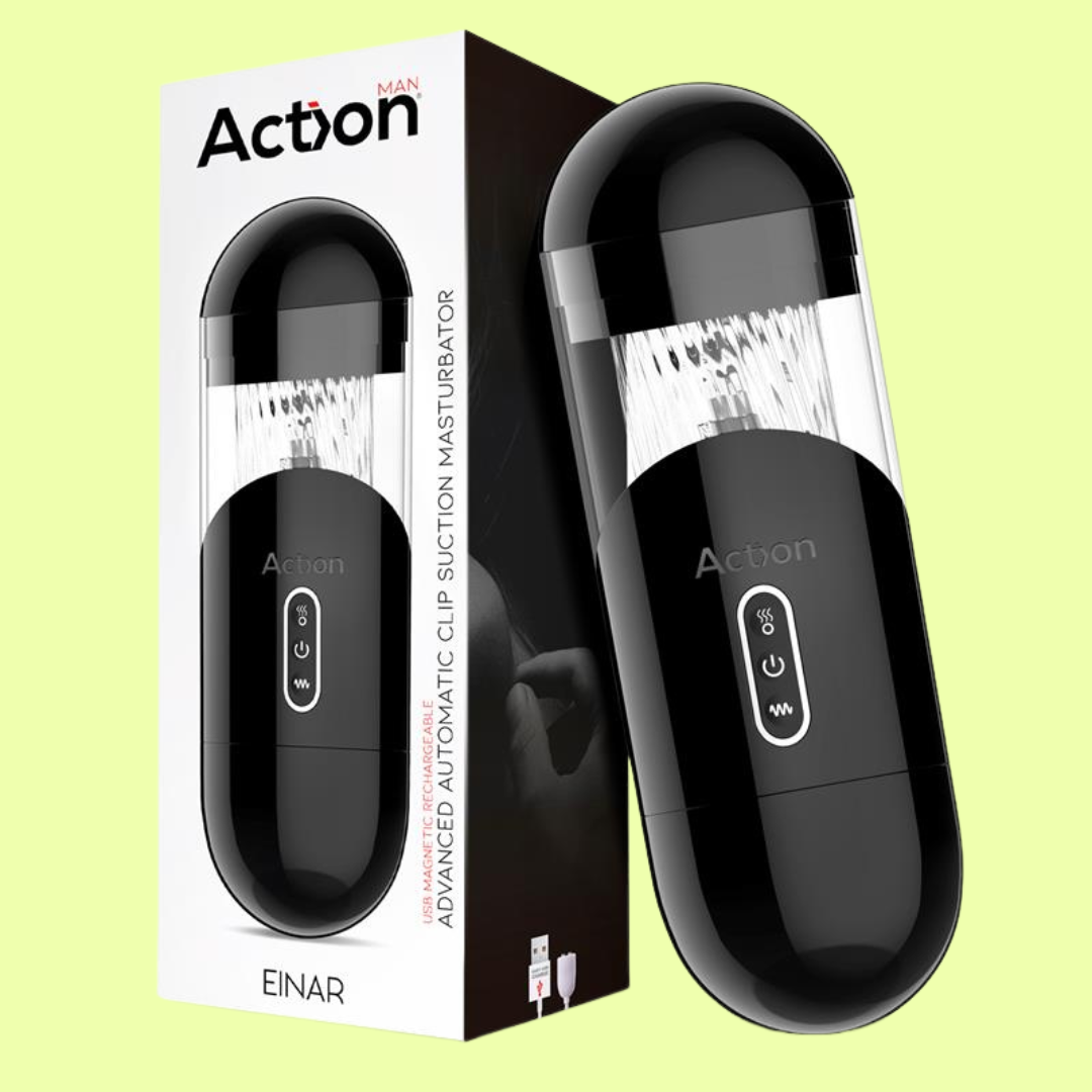 MASTURBADOR EINAR CON SUCCIÓN Y VIBRACIÓN - ACTION