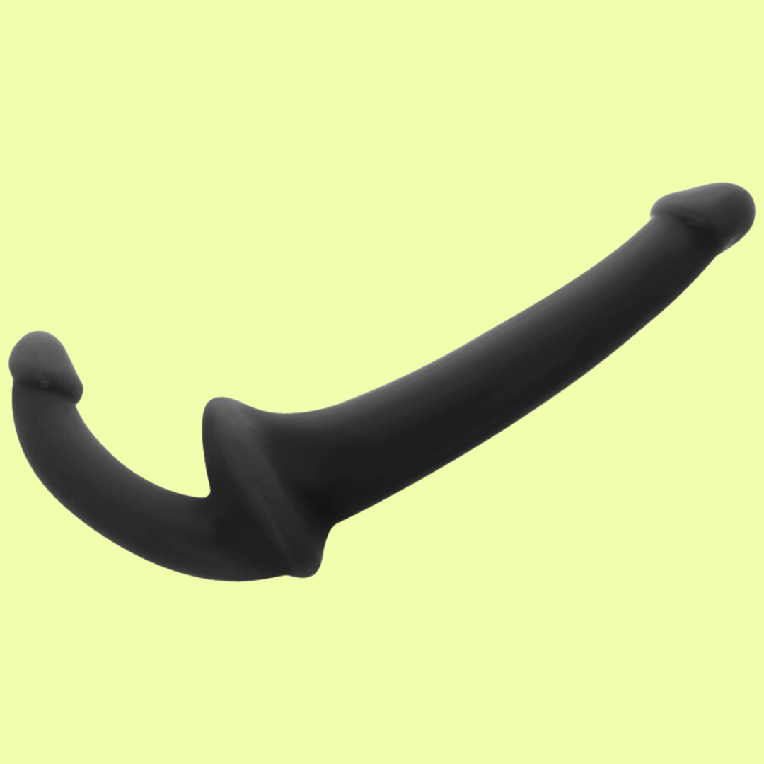 Arnés Doble sin Sujeción – Silicona Flexible y Estimulación del Punto G - ADDICTED TOYS