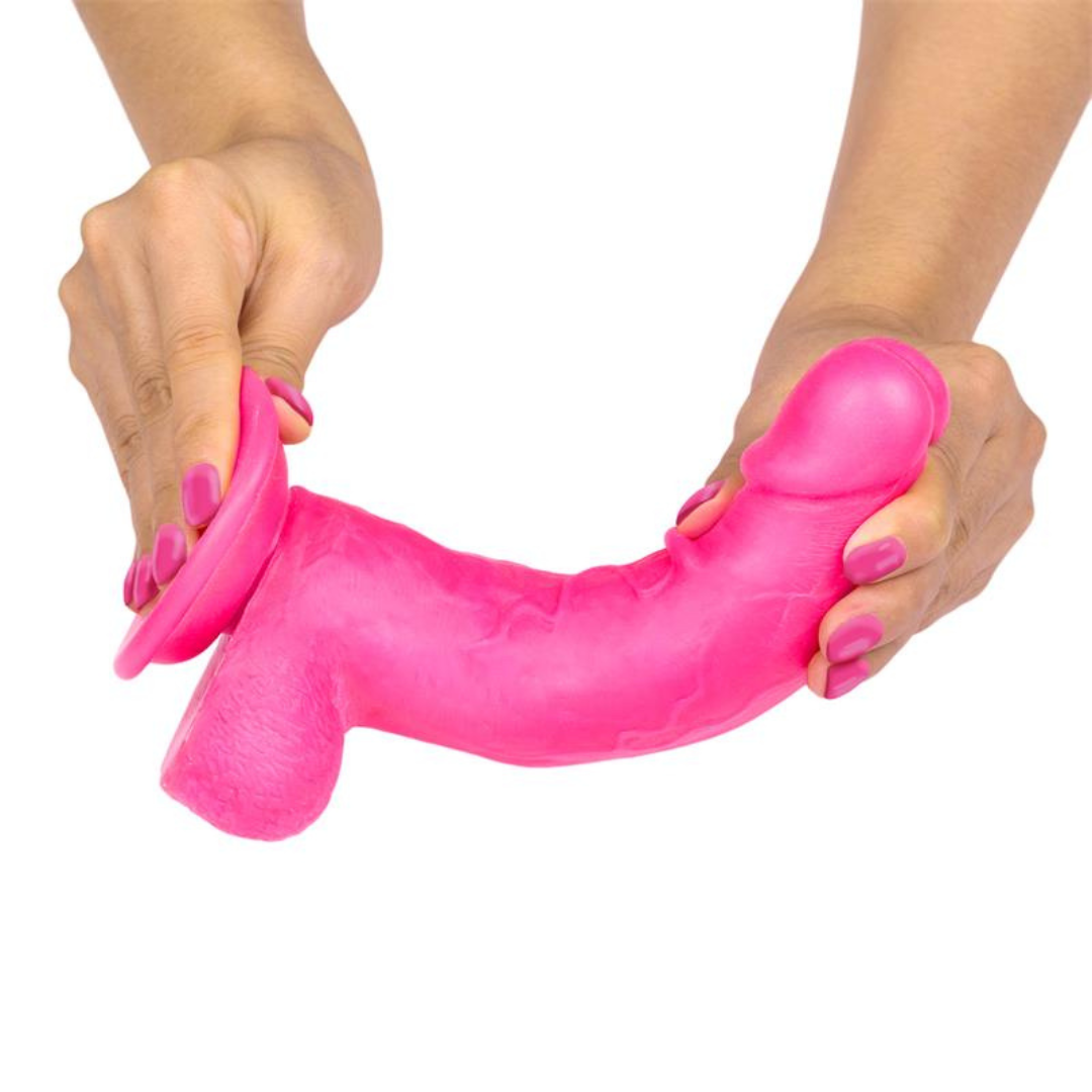 DILDO REALISTA DUAL LAYER RETRÁCTIL Y ORIENTABLE 8" ROSA