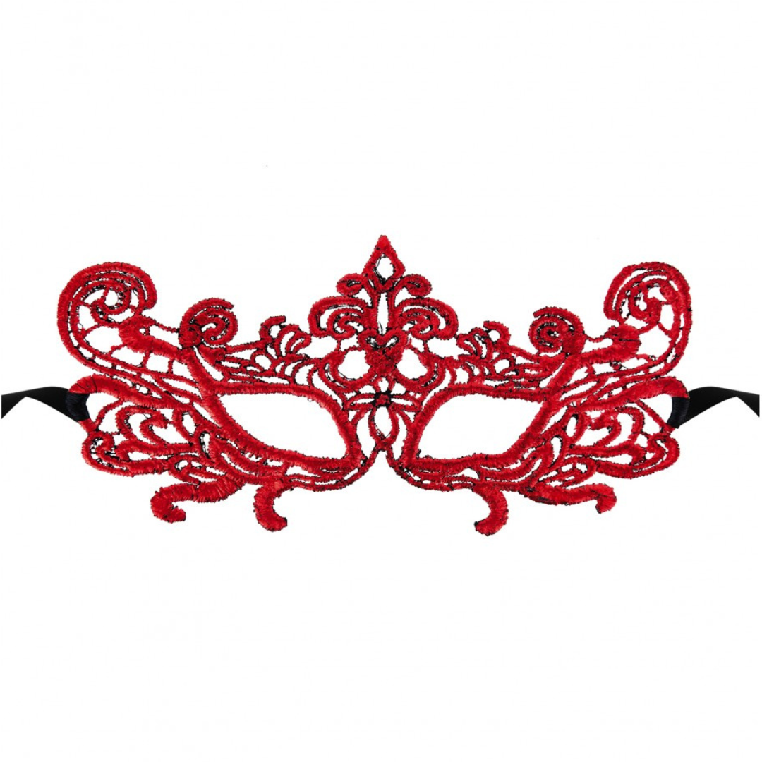 MÁSCARA ANTIFAZ ROJO ENCAJE ECLIPSE - VOIE LACTEE