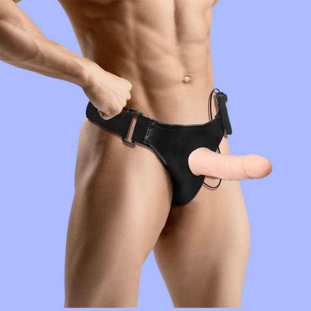 ARNÉS WOBOX CON DILDO HUECO Y VIBRACIÓN