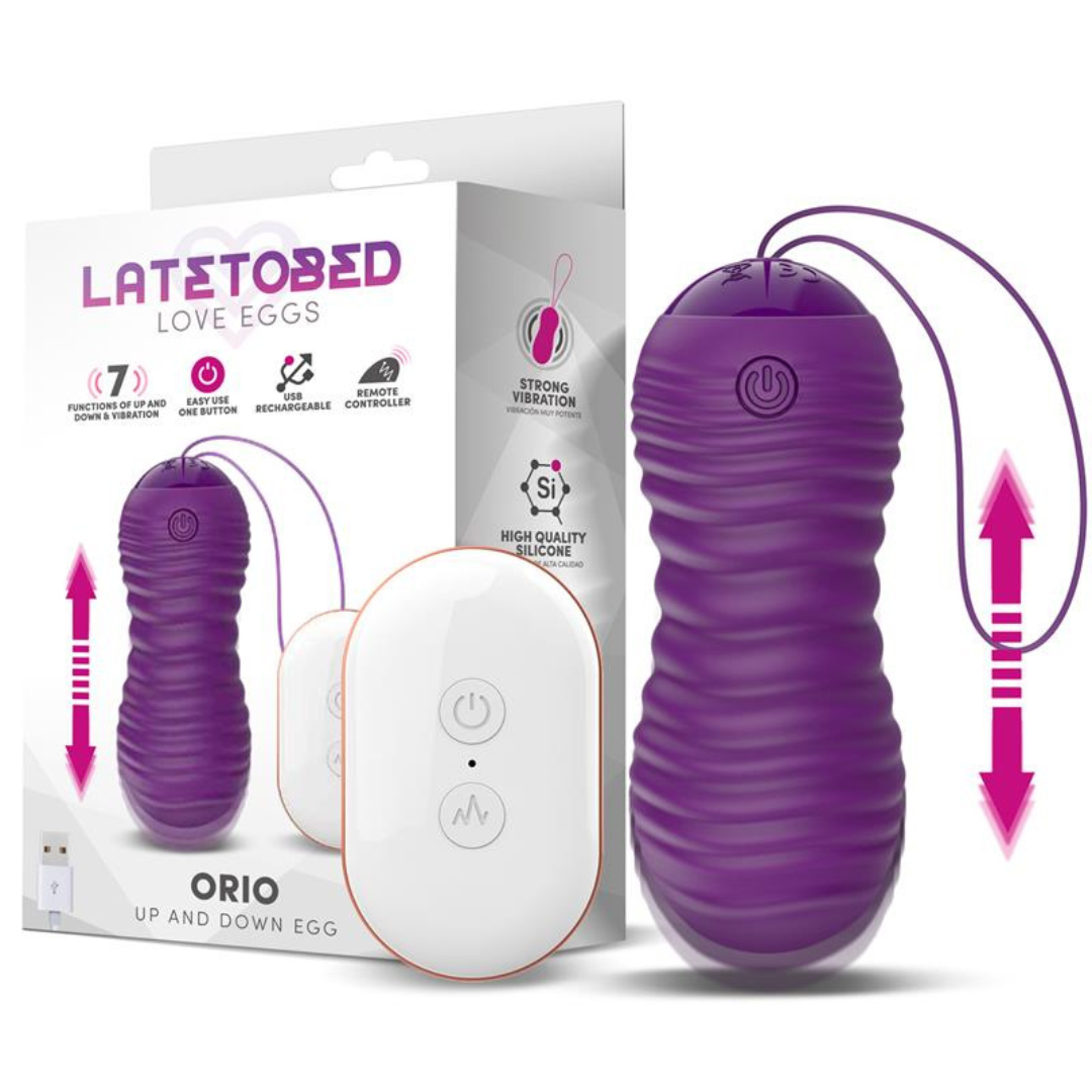HUEVO VIBRADOR Y MOVIMIENTO TELESCÓPICO UP AND DOWN - LATETOBED
