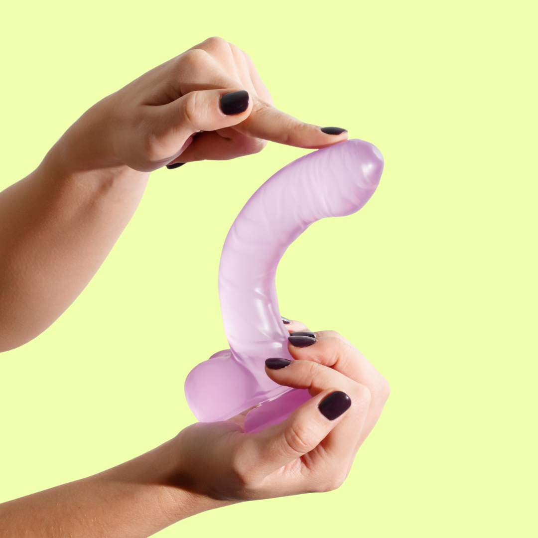 Dildo Jelly Hudini Morado 17,5 cm - Crushious