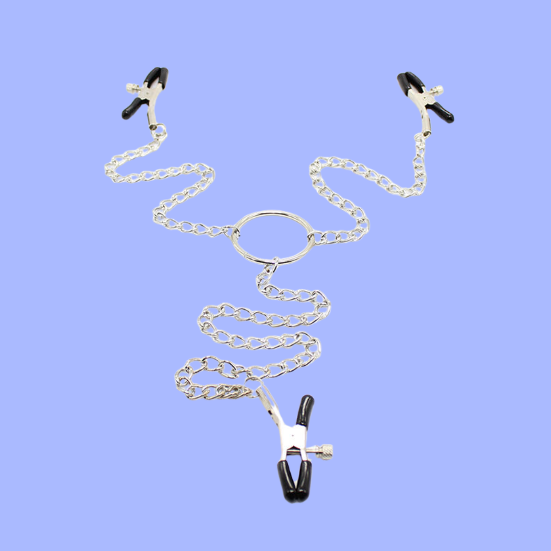 PINZAS PARA PEZONES Y CLITORIS CON CADENA METAL