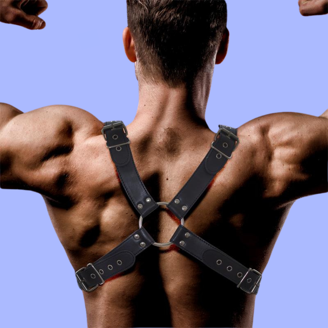 DAROM ARNÉS MASCULINO PARA BONDAGE CUERO VEGANO