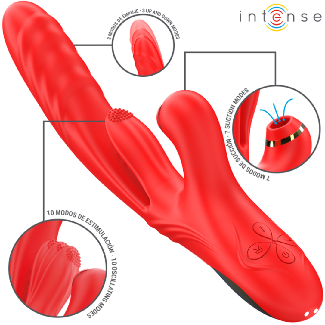 VIBRADOR KAROL MULTIFUNCIÓN EMPUJE & SUCCION & ESTIMULACIÓN - INTENSE