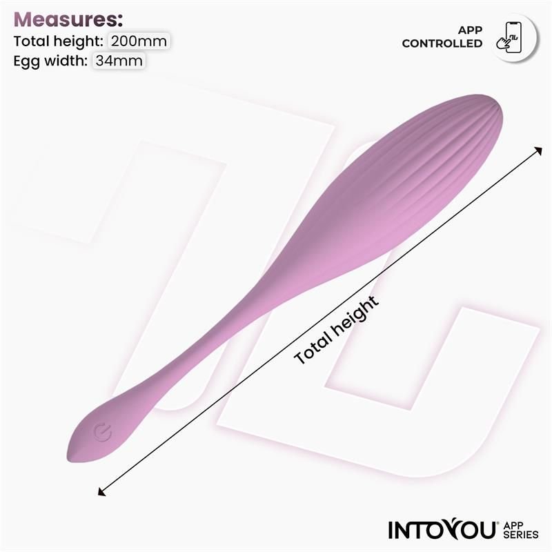INTOYOU APP SERIES Huevo Vibrador con Bolas Internas con Rotación y APP USB