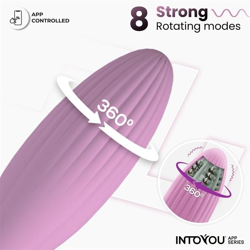 INTOYOU APP SERIES Huevo Vibrador con Bolas Internas con Rotación y APP USB