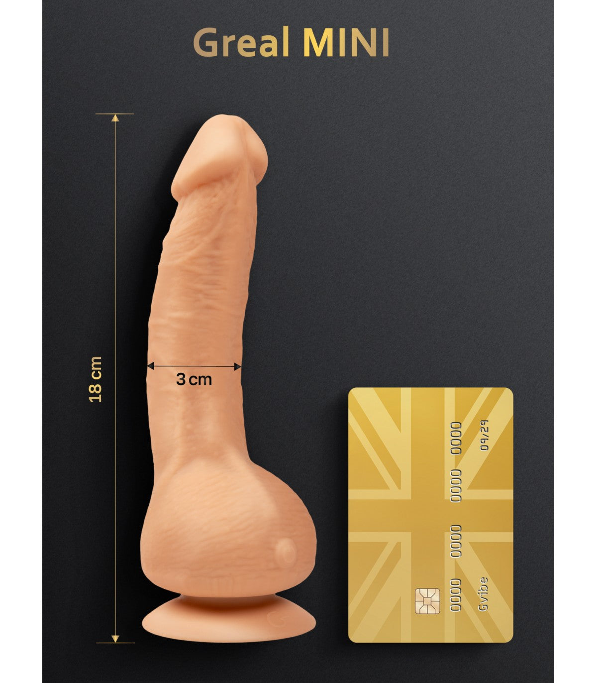 DILDO GREAL MINI FLESH 18 cm -O- 3 cm - G VIBE (FUN TOYS)