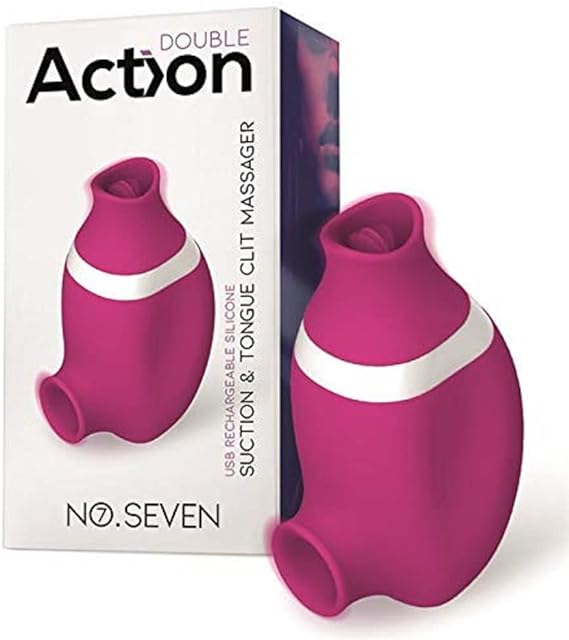 SUCCIONADOR SEVEN 2 EN 1 CON LENGUA - ACTION - INTOYOU