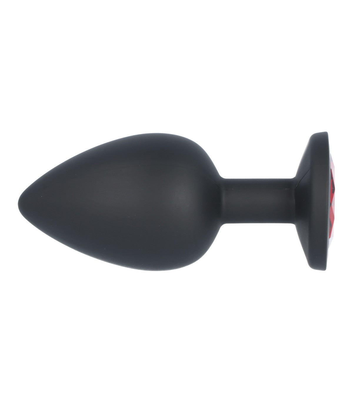 PLUG ANAL SET X3 SILICONA NEGRO/RUBÍ - ESSENTIALS - VIRGITE