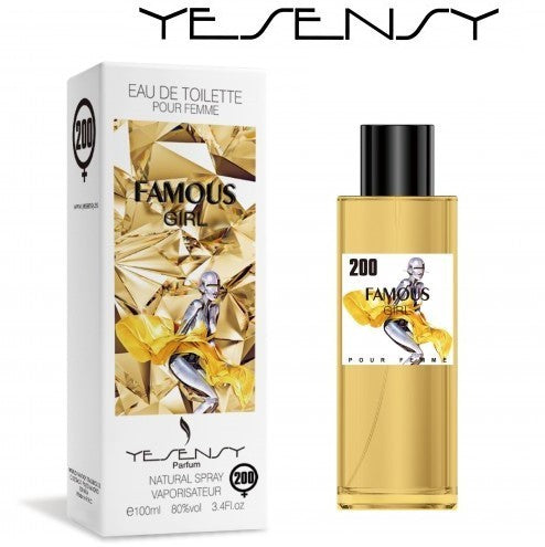eau de toilette femme 100ml YESENSY 200+ famous girl