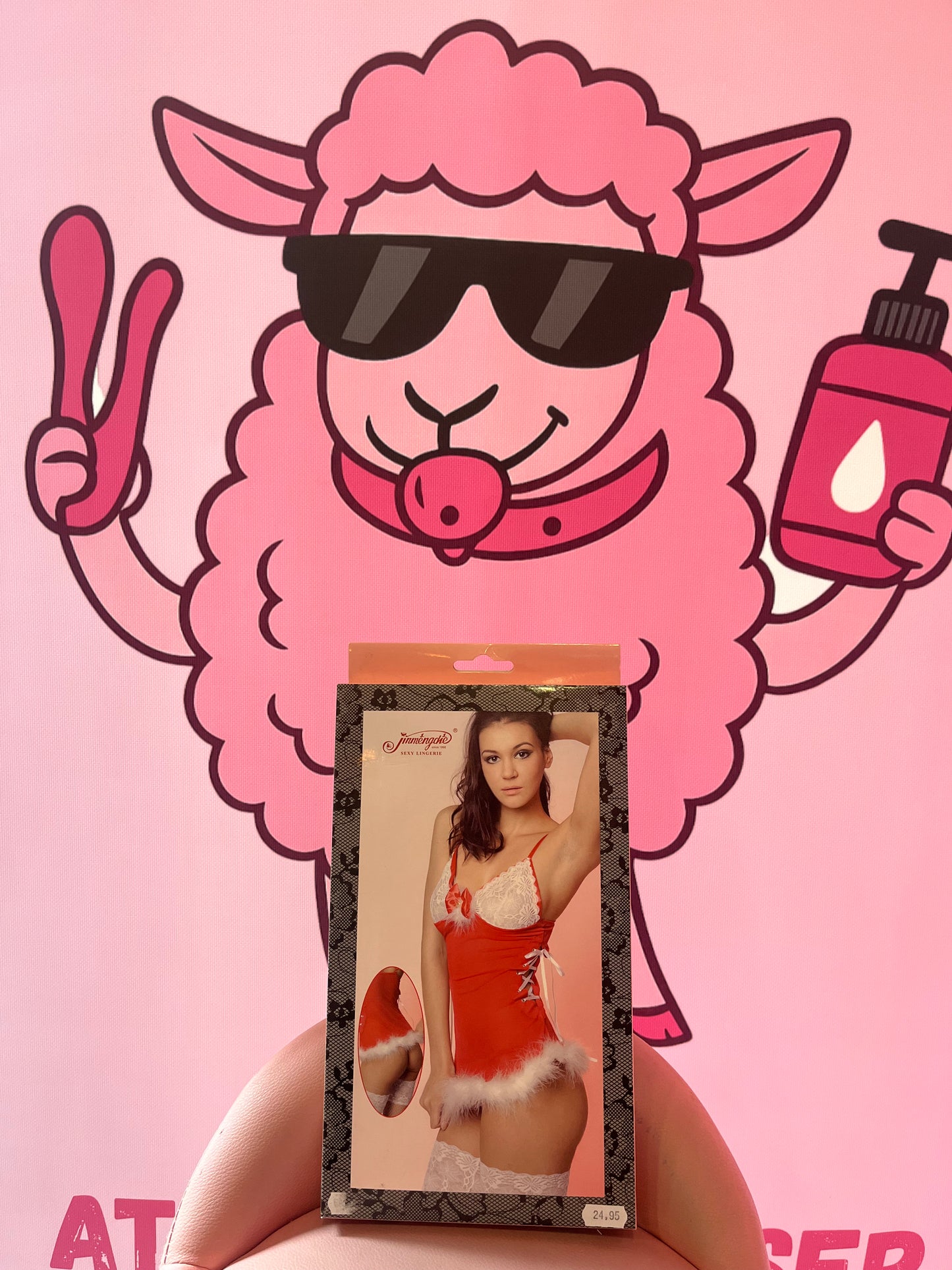 VESTIDO SEXY ROJO CON ENCAJE BLANCO TALLA M - JINMENGDIE