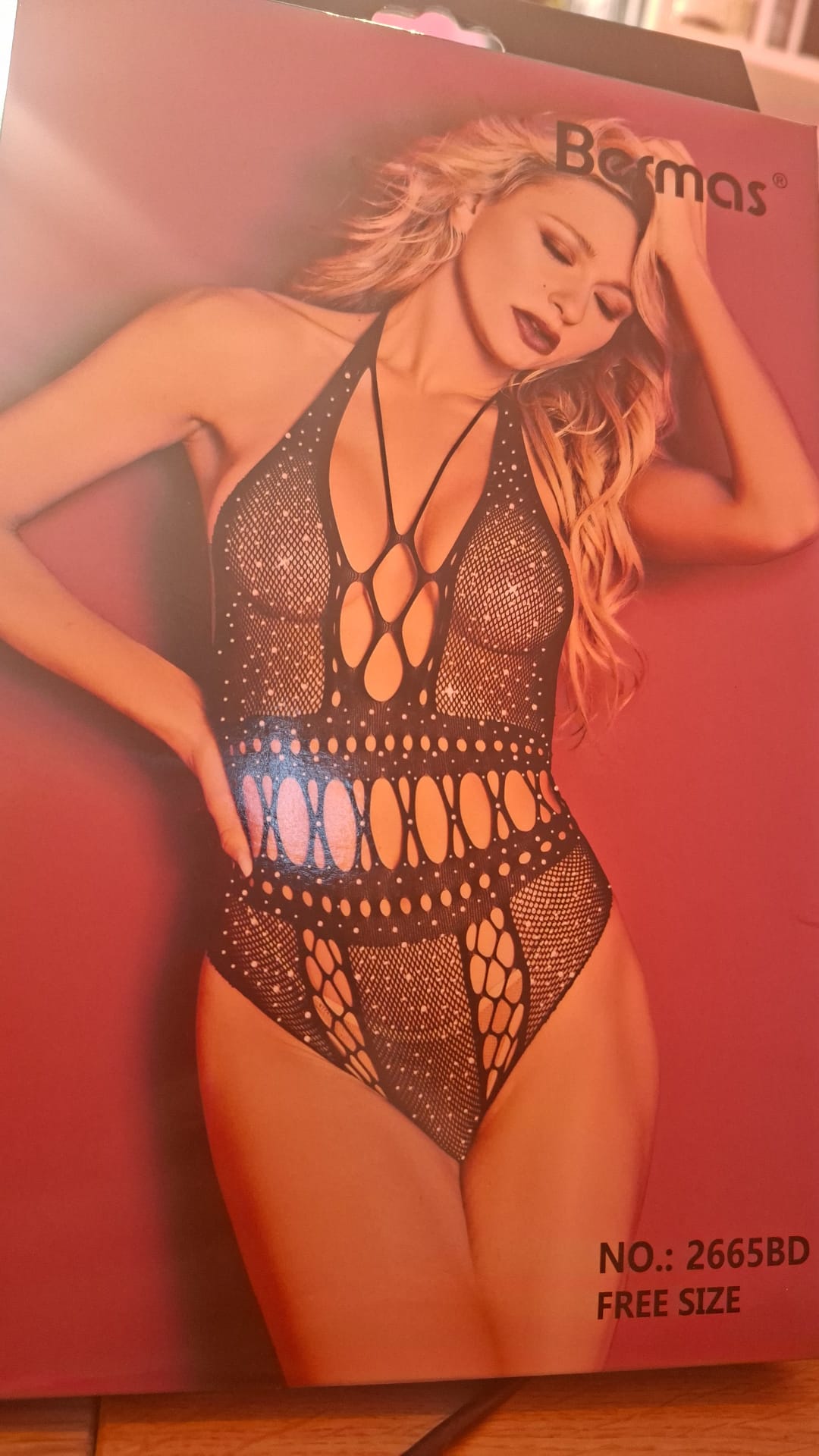 Body negro rejilla con brillantes, talla única-Bermas