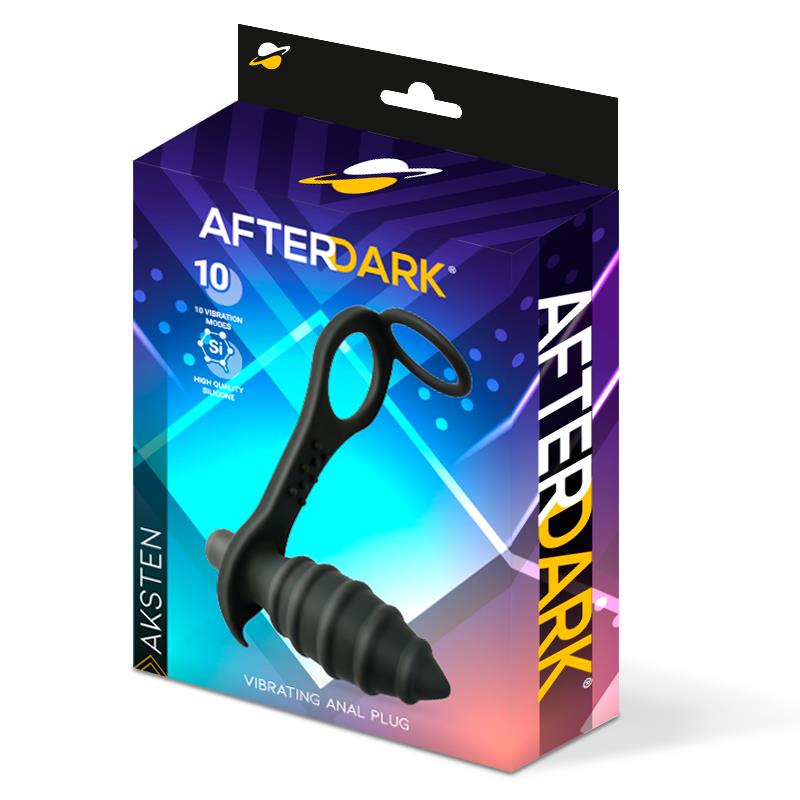 Plug Anal Aksten con Vibración y Anillo para Testículos - AFTERDARK