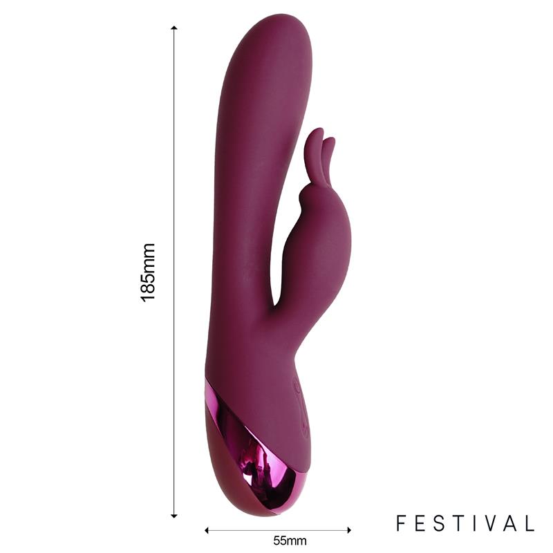 Vibrador Brole USB Rojo - FESTIVAL - LATETOBED