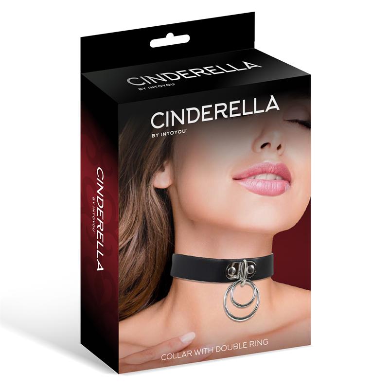 Collar con Doble Aro Cuero Vegano Talla Única - CINDERELLA