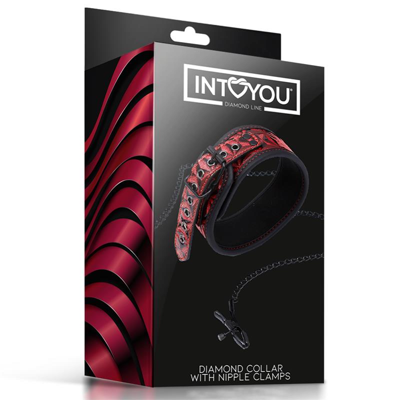 Collar con Pinzas para los Pezones Diamond Cuerpo Vegano - DIAMOND LINE - INTOYOU