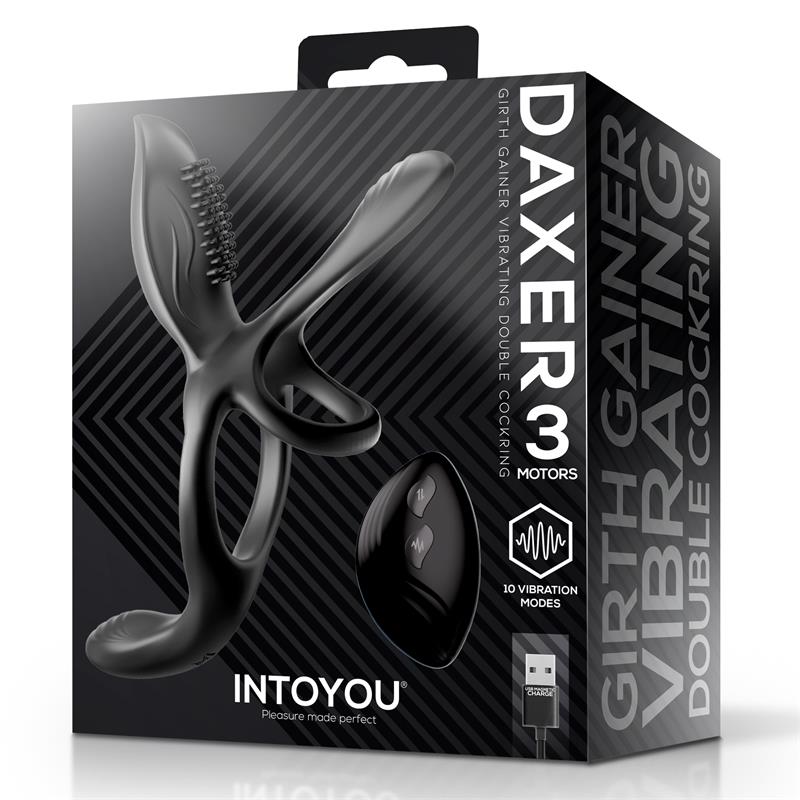 Anillo Daxer Doble para el Pene con Estimulador de Clítoris - INTOYOU