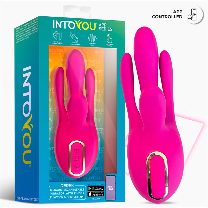 Vibrador Derek con Movimiento Finger 3 Motores y APP - INTOYOU APP SERIES