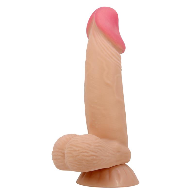 DILDO SLIDING SKIN SERIES REALÍSTICO CON VENTOSA PIEL DESLIZANTE 19.4 CM -O- 4,2 cm - BAILE - PRETTY LOVE