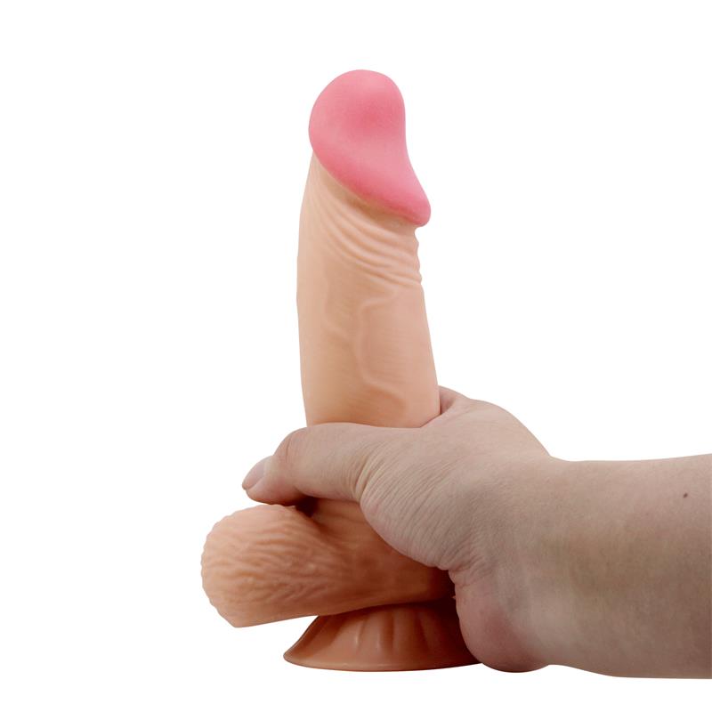 DILDO SLIDING SKIN SERIES REALÍSTICO CON VENTOSA PIEL DESLIZANTE 19.4 CM -O- 4,2 cm - BAILE - PRETTY LOVE
