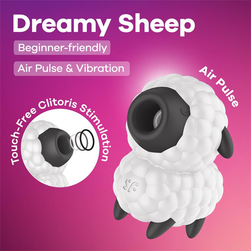 SATISFYER DREAMY SHEEP SUCCIONADOR CON VIBRACIÓN OVEJA- SATISFYER