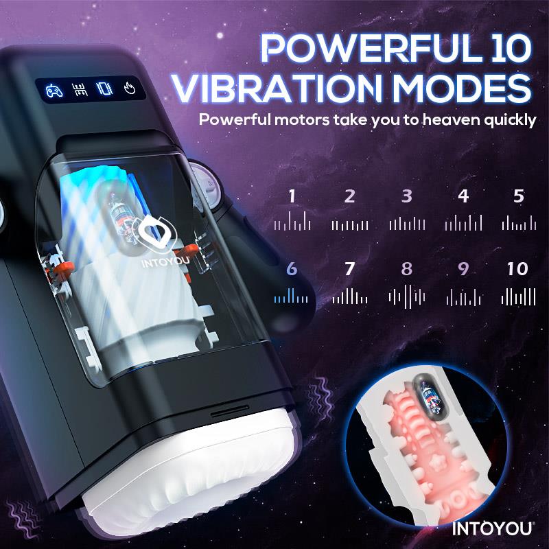 Masturbador Elon Inteligente Función Up and Down, Calor, Vibración y Soporte Movil - INTOYOU