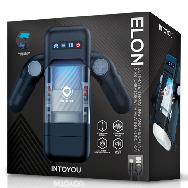 Masturbador Elon Inteligente Función Up and Down, Calor, Vibración y Soporte Movil - INTOYOU