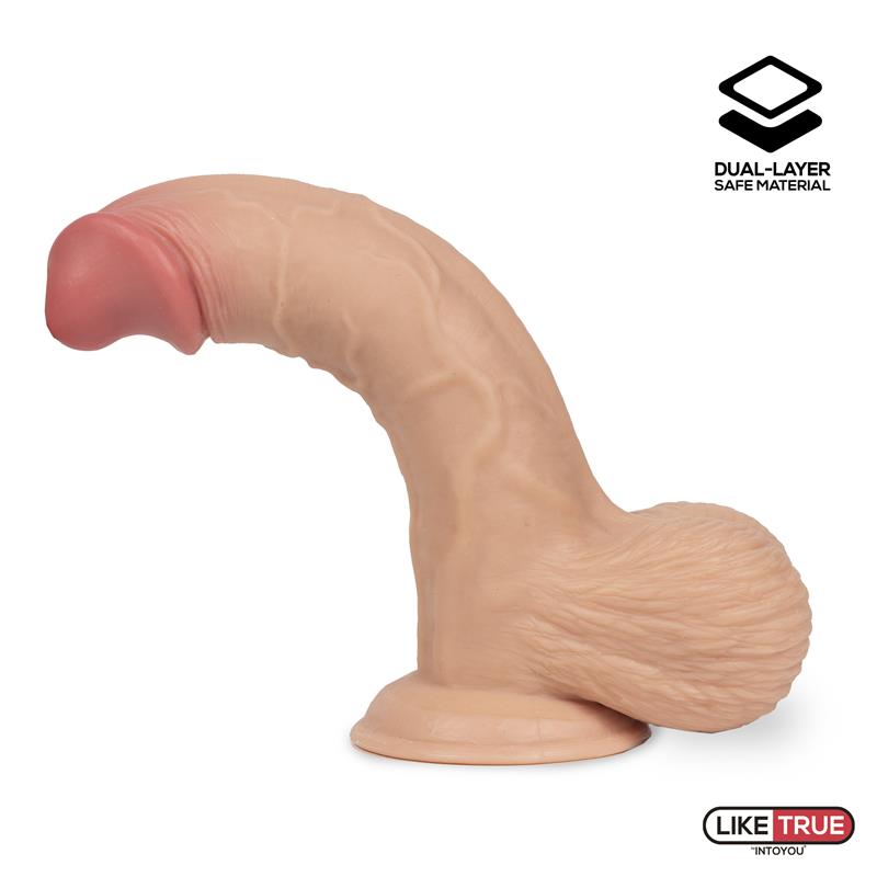 Dildo Realista Fentok Testículos Completos Dual Layer Retractil 19cm -O- 4cm 7.5" - LIKETRUE
