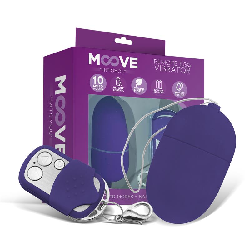 Huevo Vibrador con Control Remoto Tamaño Mediano Negro / Púrpura / Rosa - MOOVE