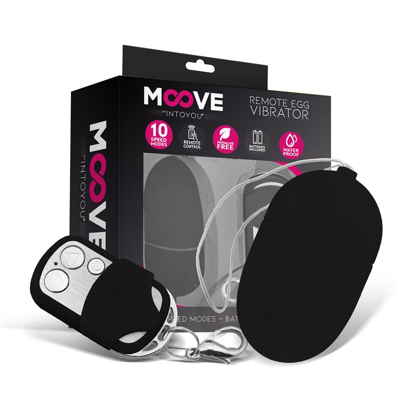 Huevo Vibrador con Control Remoto Tamaño Mediano Negro / Púrpura / Rosa - MOOVE