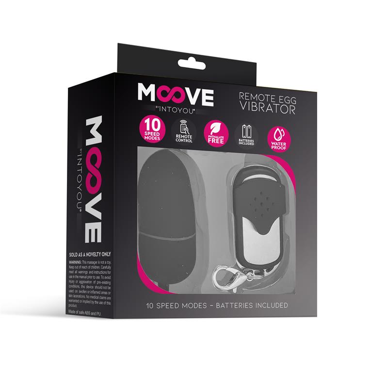Huevo Vibrador con Control Remoto Tamaño Mediano Negro / Púrpura / Rosa - MOOVE