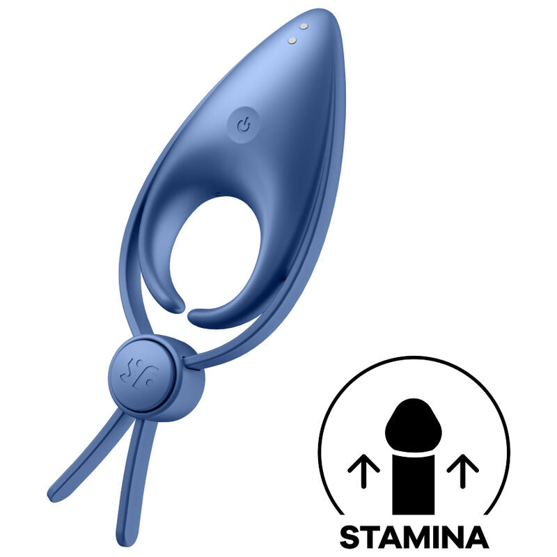 SATISFYER - SNIPER ANILLO VIBRADOR NEGRO / AZUL