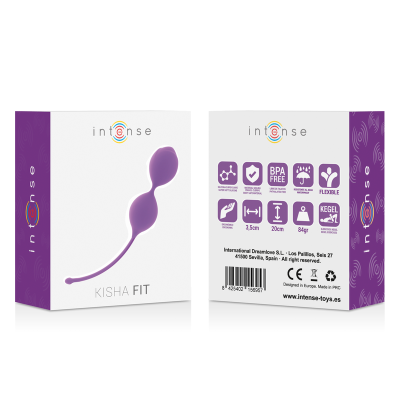 BOLAS KEGEL KISHA FIT SILICONE 84g LILA / FUCHSIA / ROSA - INTENSE