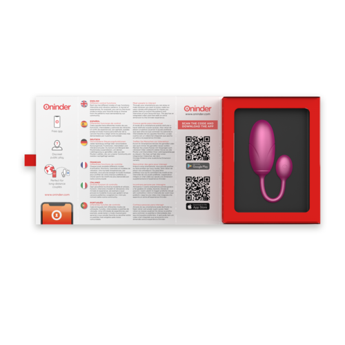 HUEVO TOKYO VIBRADOR NEGRO / ROSA 7.5 X 3.2 CM - APP GRATUITA - ONINDER