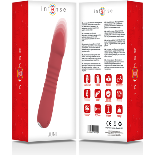 VIBRADOR JUNI UP & DOWN 10 ROJO - INTENSE