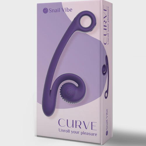 VIBRADOR CURVE MORADO / NEGRO / ROSA / NARANJA - SNAIL VIBE