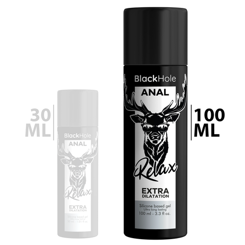 LUBRICANTE BASE SILICONA CONCENTRADA DILATACIÓN ANAL 30ML 100ML - BLACK HOLE