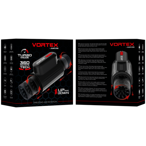 MASTURBADOR VORTEX TURBO CON EMPUJE Y ROTACIÓN 360 UP AND DOWN - JAMYJOB