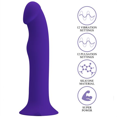 DILDO VIBRADOR MURRAY YOUTH & RECARGABLE VIOLETA - PRETTY LOVE