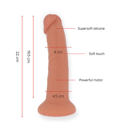 LARGE BOGOTÁ DILDO VIBRADOR 9 VELOCIDADES NATURAL 22 CM -O- 4.5 CM - APP GRATUITA - ONINDER
