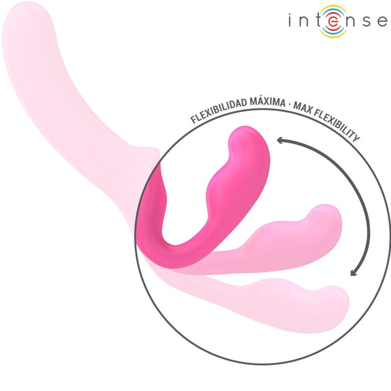 VIBRADOR AMY DOBLE 20 CM ROSA CONTROL REMOTO ARNES - INTENSE