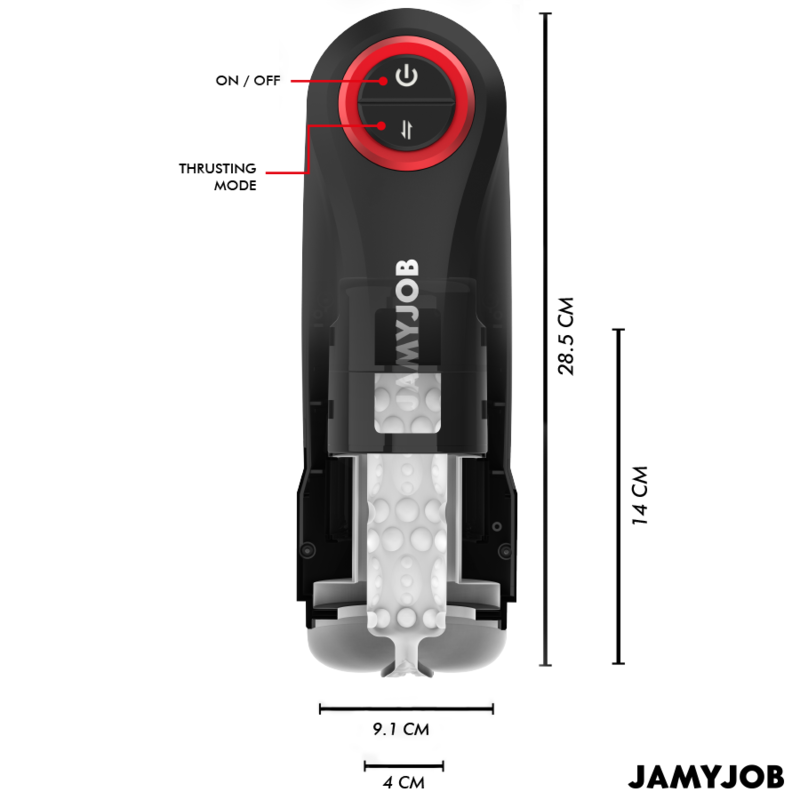MASTURBADOR GRAVITY VAGINA AUTOMÁTICO 5 MODOS DE EMPUJE Y EFECTO SONIDO - JAMYJOB