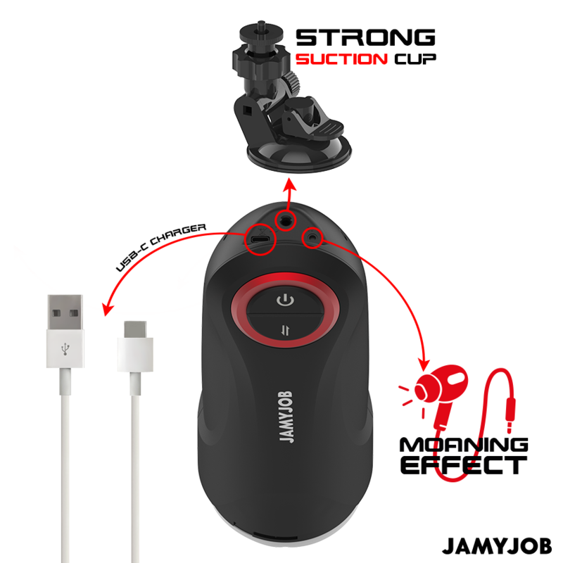 MASTURBADOR GRAVITY VAGINA AUTOMÁTICO 5 MODOS DE EMPUJE Y EFECTO SONIDO - JAMYJOB