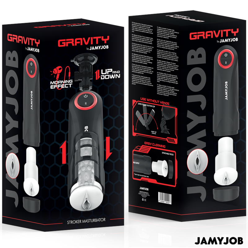 MASTURBADOR GRAVITY VAGINA AUTOMÁTICO 5 MODOS DE EMPUJE Y EFECTO SONIDO - JAMYJOB