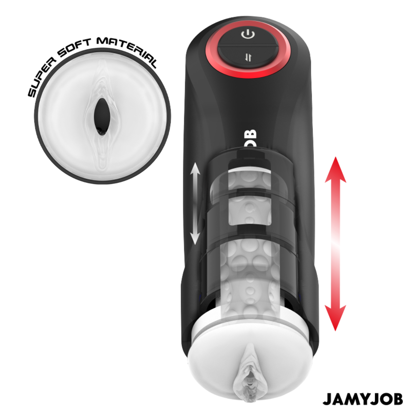 MASTURBADOR GRAVITY VAGINA AUTOMÁTICO 5 MODOS DE EMPUJE Y EFECTO SONIDO - JAMYJOB
